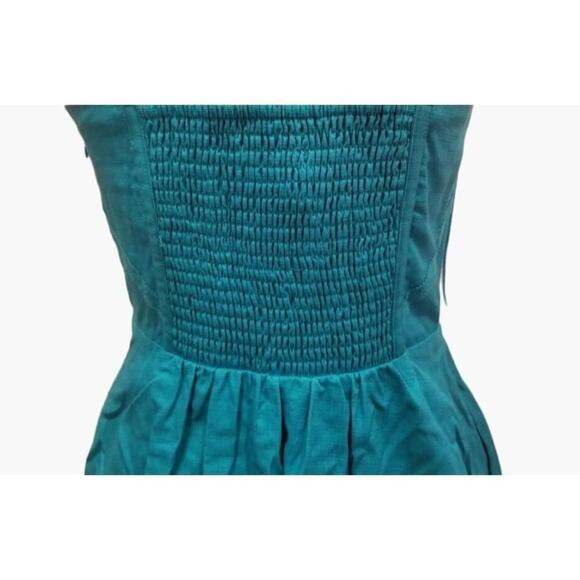 Jessica Simpson Women's Size 4 Blue V-Neck Tie Spaghetti Flare Dress - Picture 3 of 6